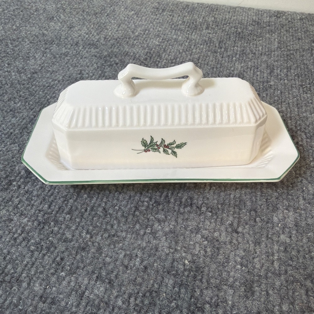 Vintage 1979 Nikko Christmastime Butter Dish - Picture 3 of 6